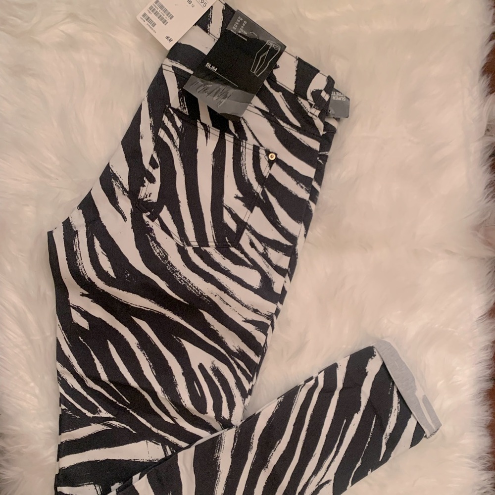 H&M Zebra Print Jeans - NWT
